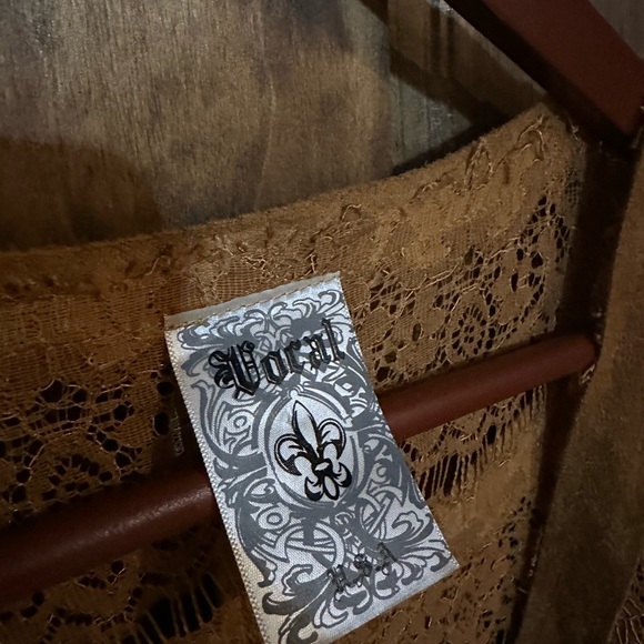 Vocal Tan Lace Bohemian Duster - Picture 5 of 10